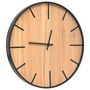 Voir la diapositive 3 : VIDAXL Horloge murale marron Ø39 cm fer et bois d'ingenierie