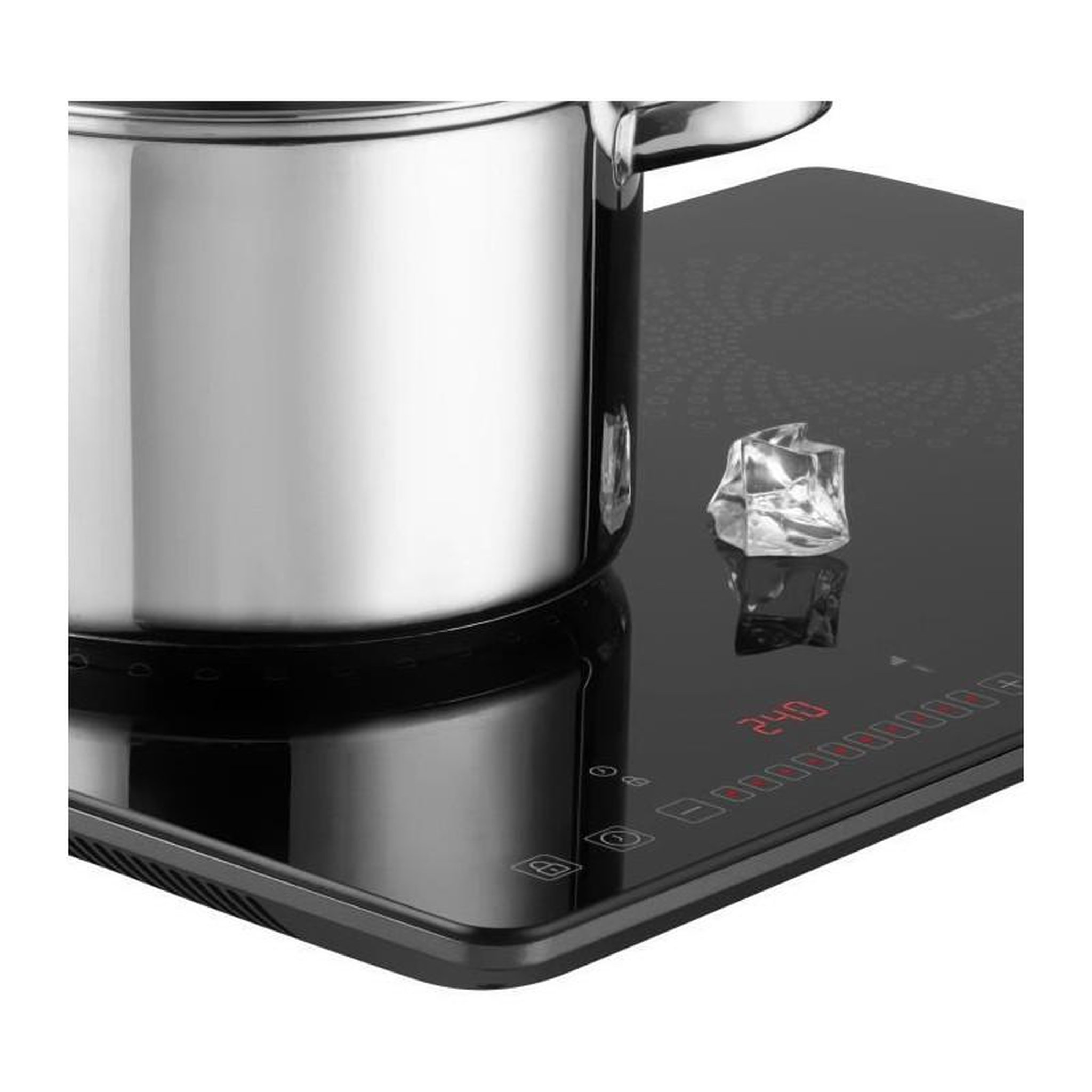 Voir la diapositive 5 : SENCO Plaque de cuisson a induction - SENCOR - SCP 4501BK - 3400 W - 2 foyers - Ultra fin - Noir