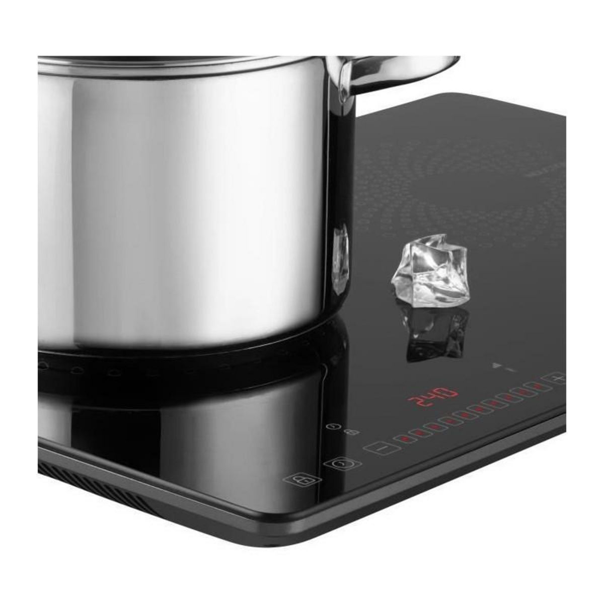 SENCO Plaque de cuisson a induction - SENCOR - SCP 4501BK - 3400 W - 2 foyers - Ultra fin - Noir