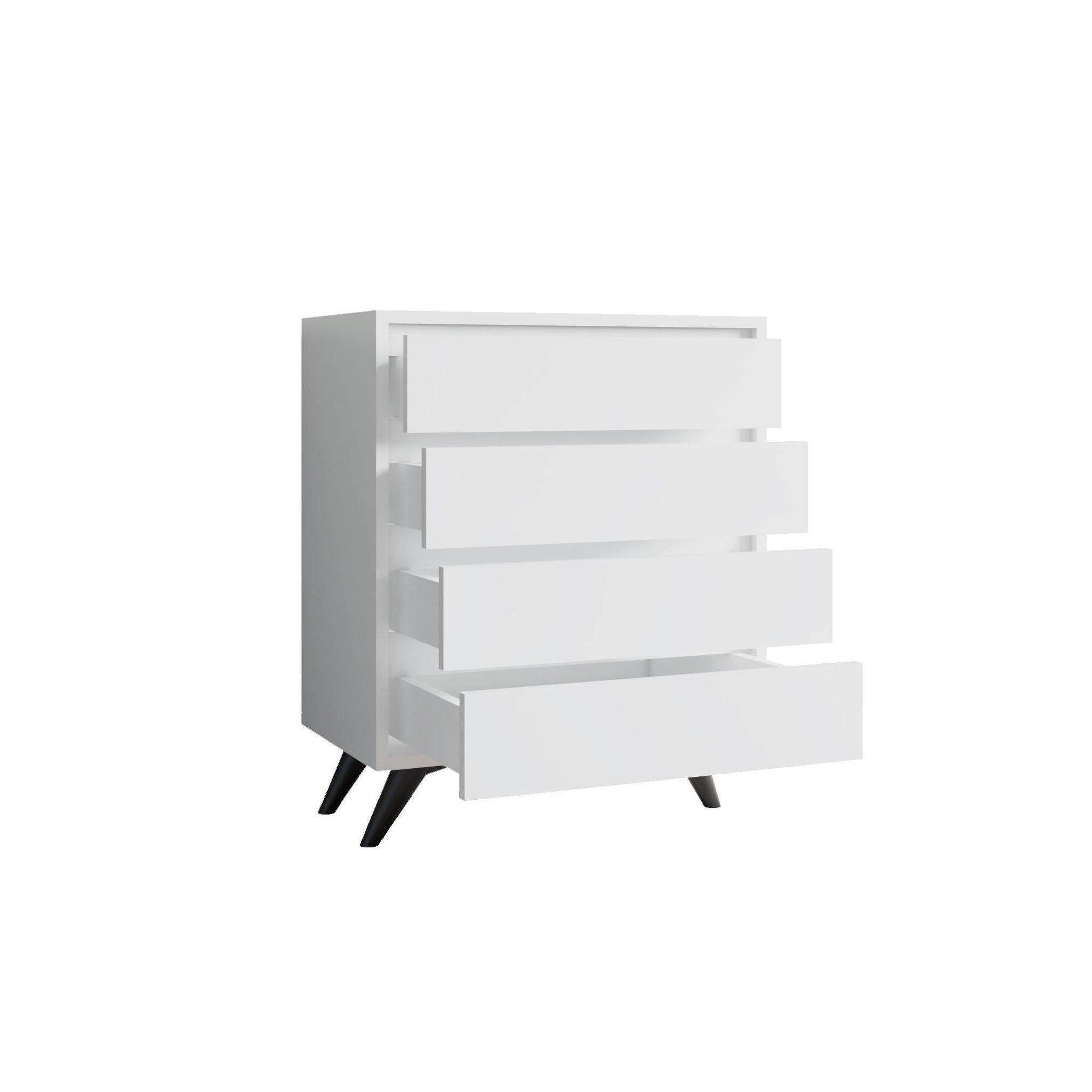 Voir la diapositive 4 : Habitat et Jardin Commode en bois  suvera  - 70 x 40 x 86 cm - blanc
