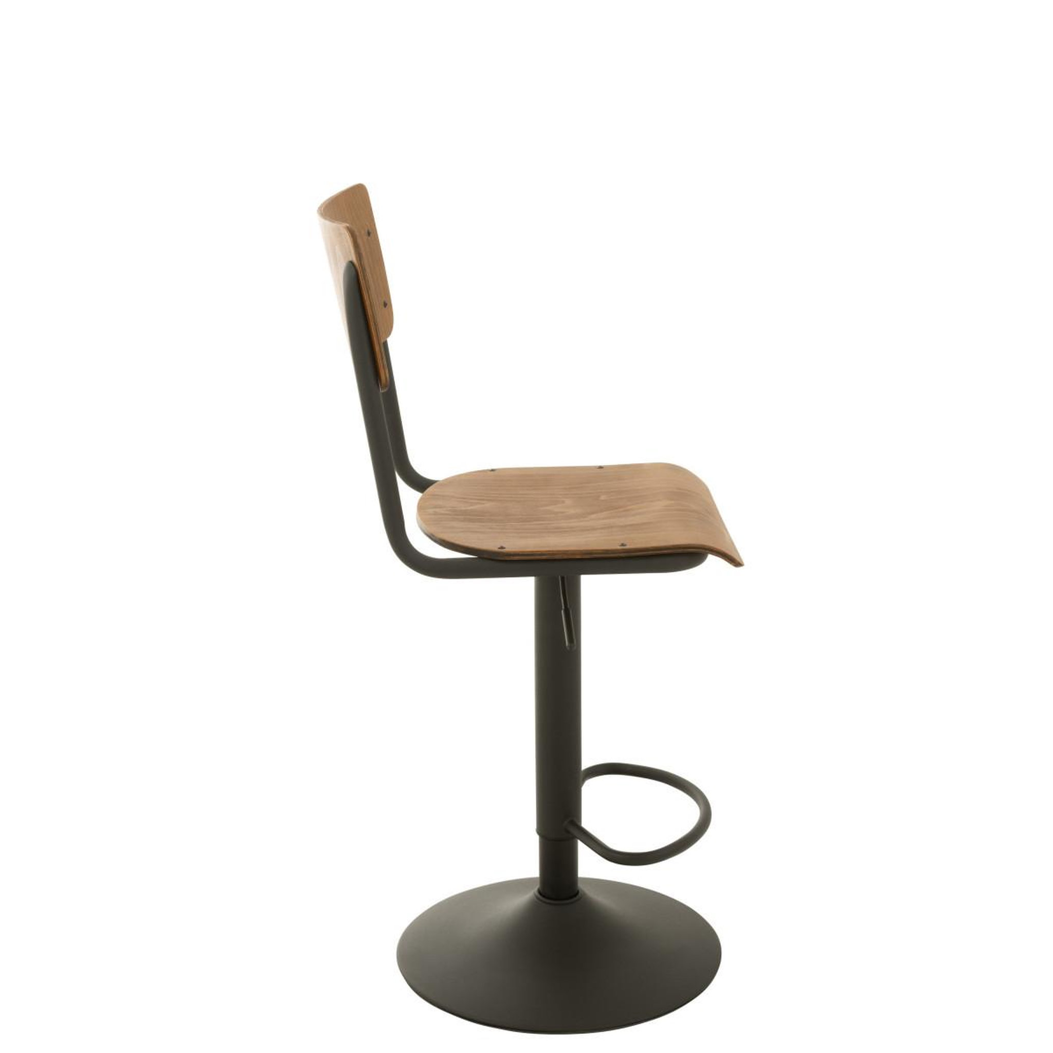 Voir la diapositive 4 : J-LINE Tabouret de bar en bois  mauricio  105cm marron