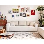 BEST MOBILIER Topaze - canapé 3 places - convertible avec coffre - en velours côtelé. Coloris disponibles : Beige