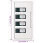 Voir la diapositive 6 : VIDAXL Porte d'entree Blanc 110x210 cm Aluminium et PVC