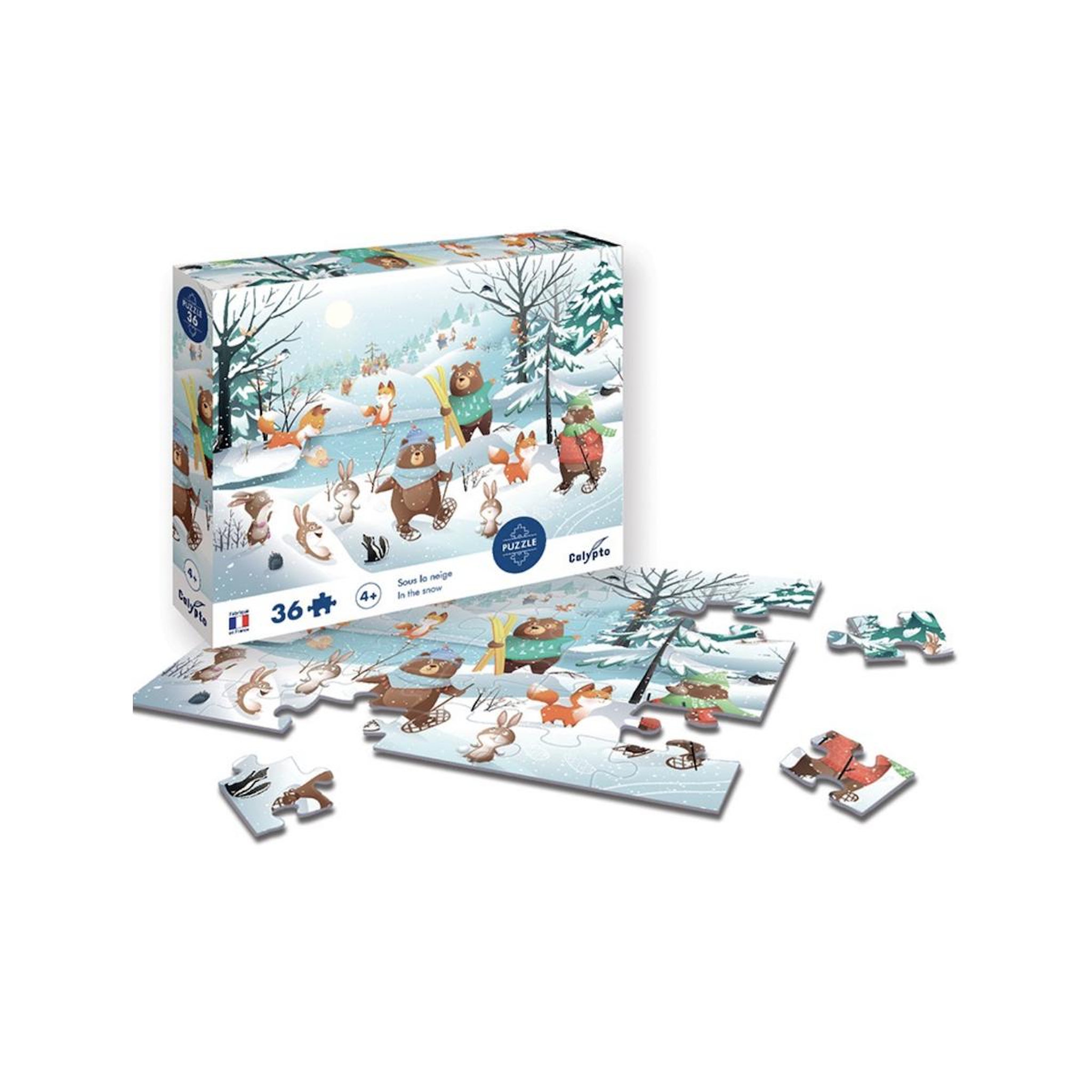 Voir la diapositive 2 : Sentosphere Puzzle 36 pieces - Sous la Neige - Calypto -