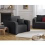 Voir la diapositive 1 : BEST MOBILIER Miro - fauteuil en velours texturé