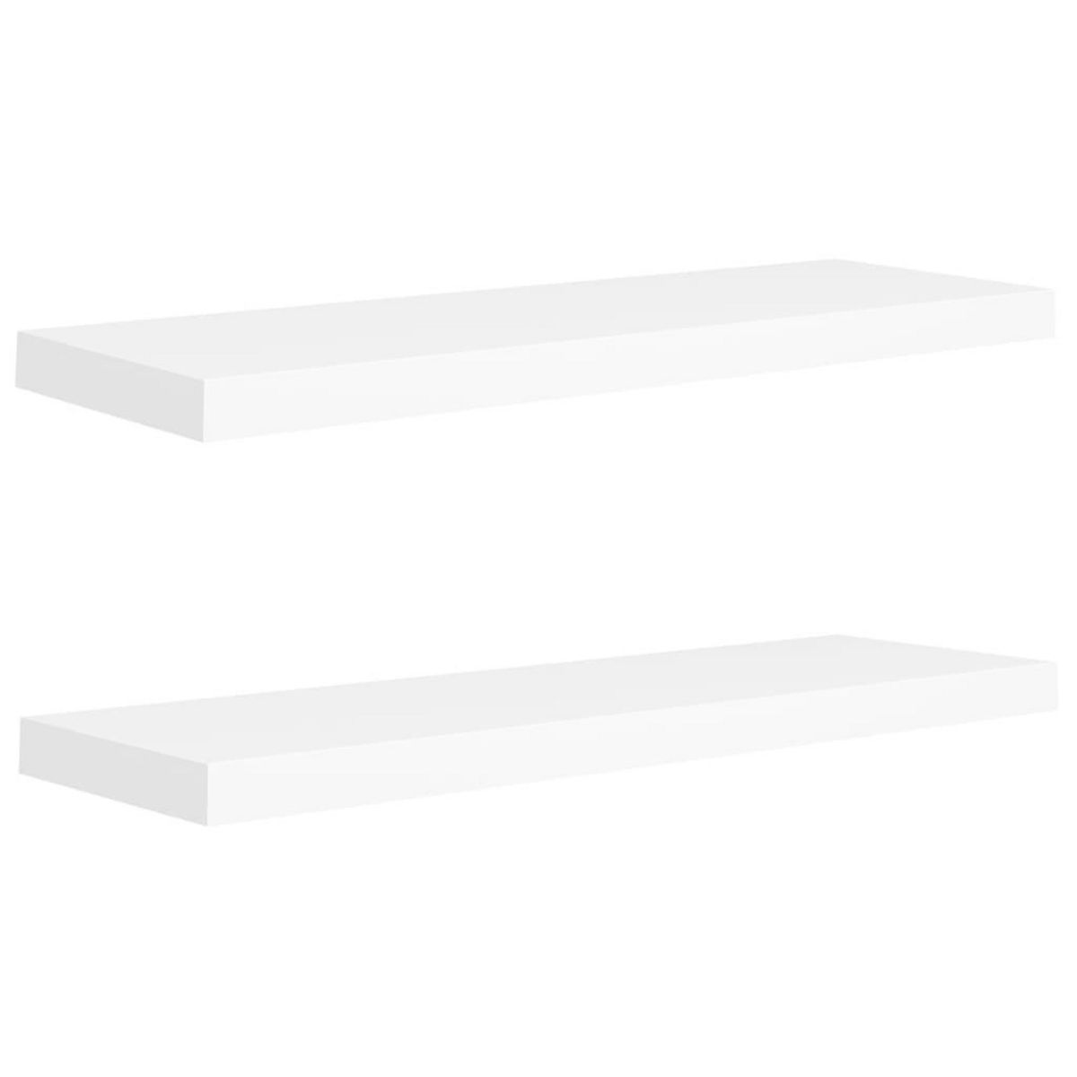 VIDAXL Etageres murales flottantes 2 pcs blanc 80x23,5x3,8 cm MDF
