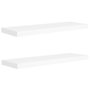 Voir la diapositive 2 : VIDAXL Etageres murales flottantes 2 pcs blanc 80x23,5x3,8 cm MDF