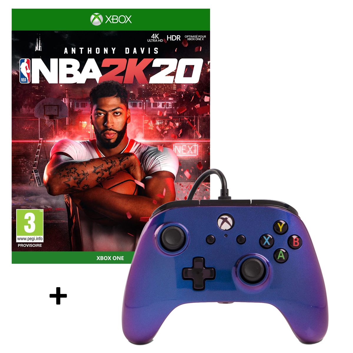 Manette Filaire Nebula Xbox One + NBA 2K20