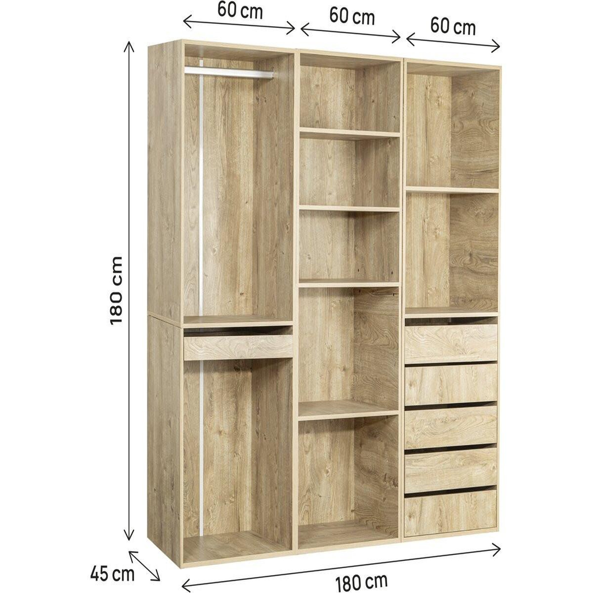 Voir la diapositive 3 : Habitat et Jardin Kit dressing   opéra   modulable - 3 éléments - beige