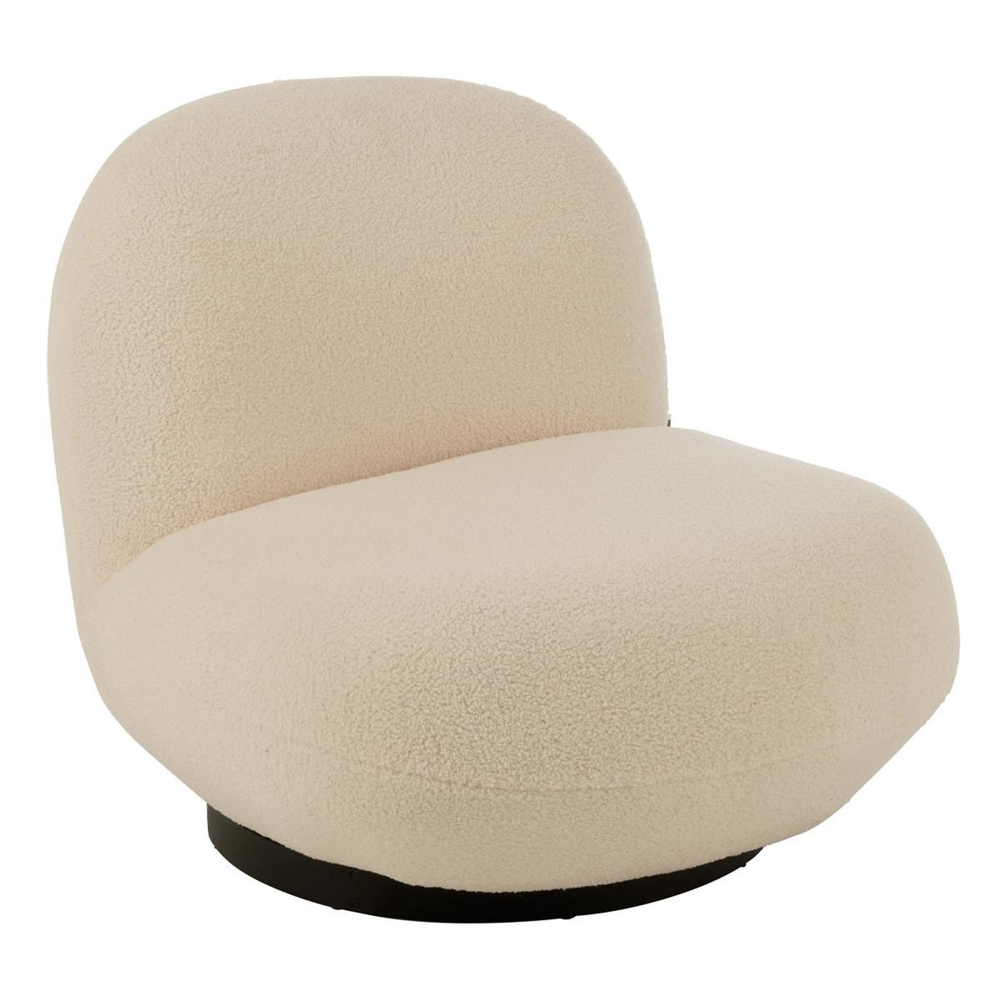 J-LINE Fauteuil lounge  neige  95cm blanc