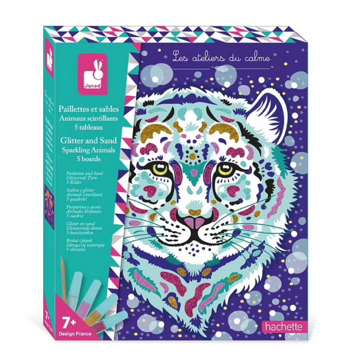 Juratoys-Janod Tableaux à pailletté Les animaux