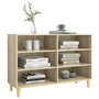 Voir la diapositive 3 : VIDAXL Buffet chene sonoma 103,5x35x70 cm bois d'ingenierie