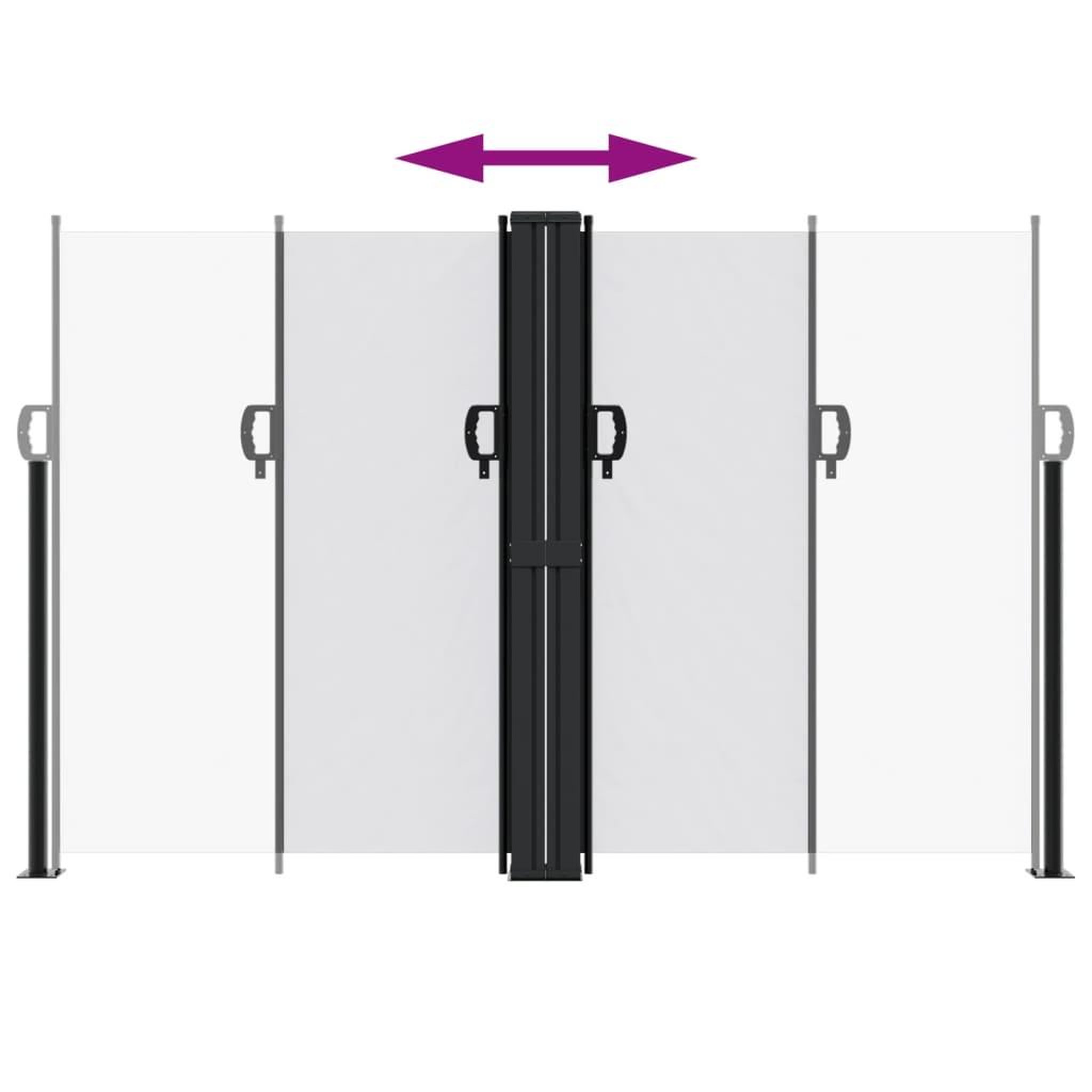 Voir la diapositive 5 : VIDAXL Auvent lateral retractable blanc 160x600 cm