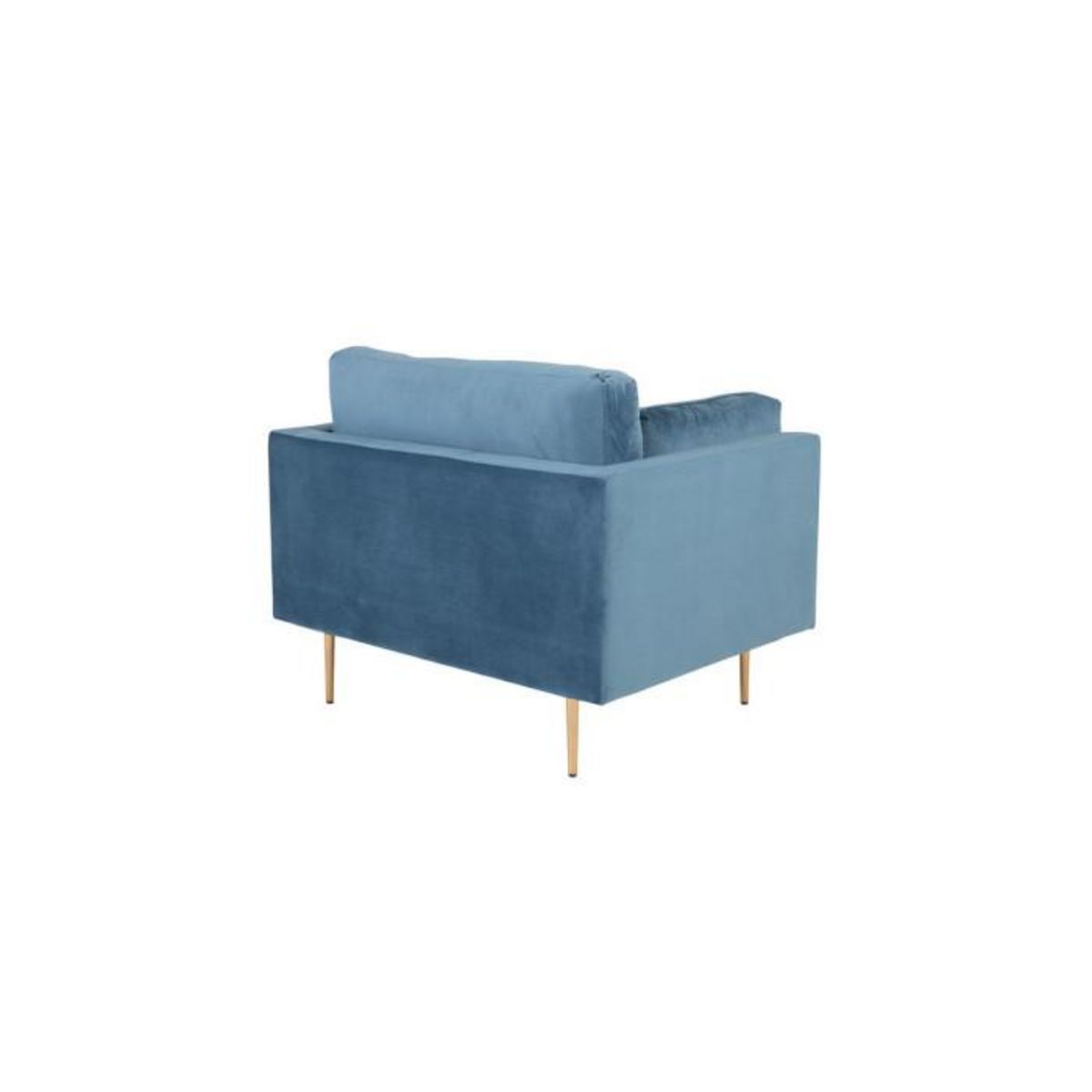 Paris Prix Fauteuil Design en Velours  Boom  110cm Bleu