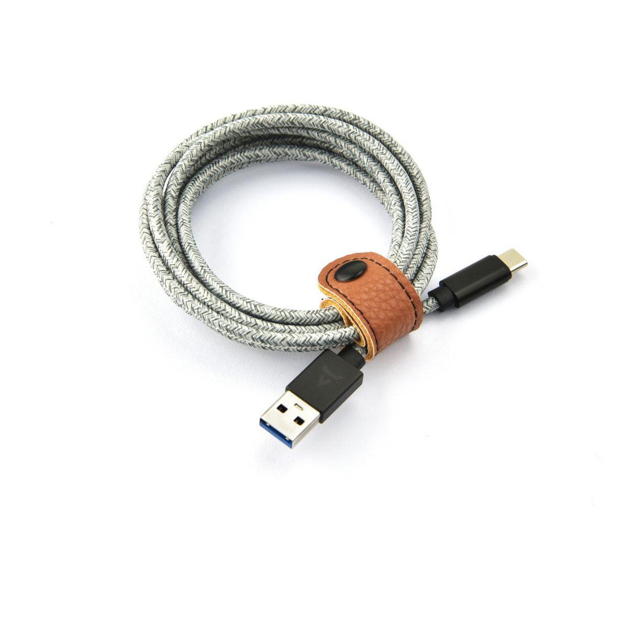 ADEQWAT Câble USB C vers USB 2M tressé Gris