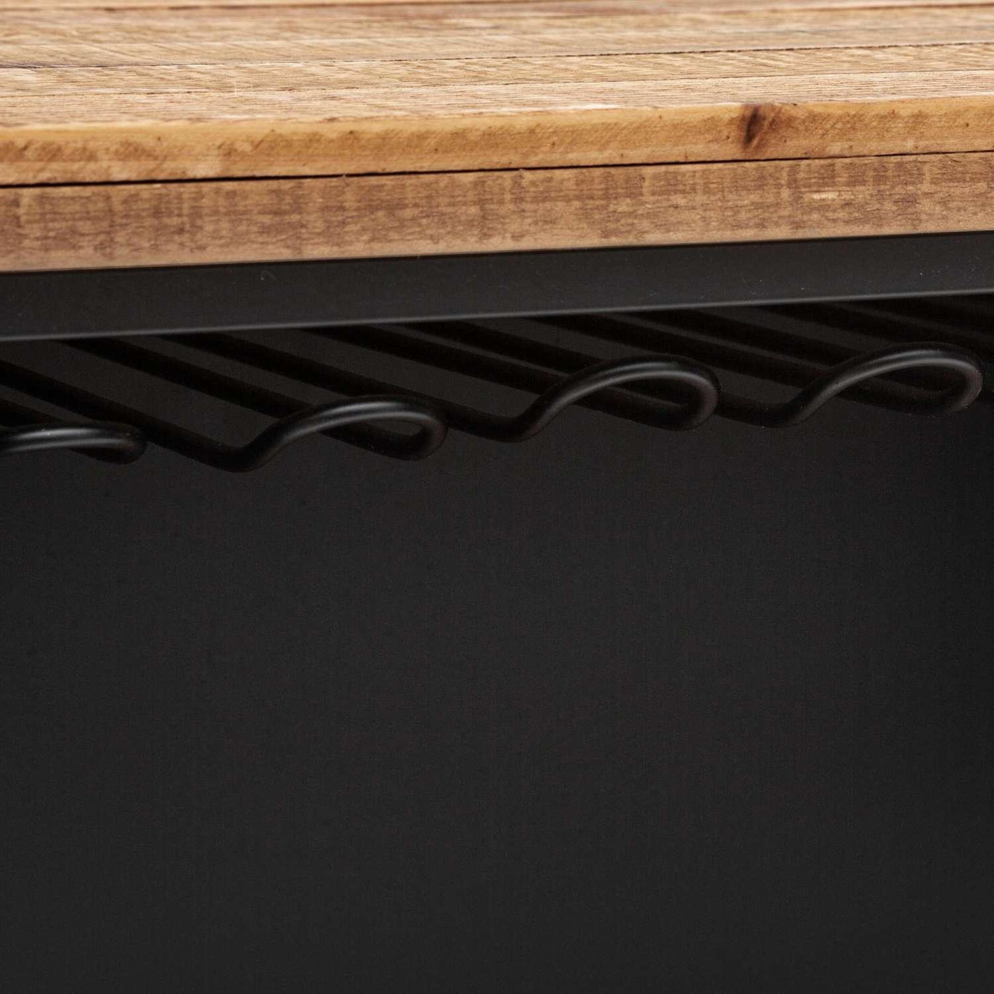 Voir la diapositive 5 : ATMOSPHERA Buffet 2 portes et 2 tiroirs en bois CIERNA - Noir et marron