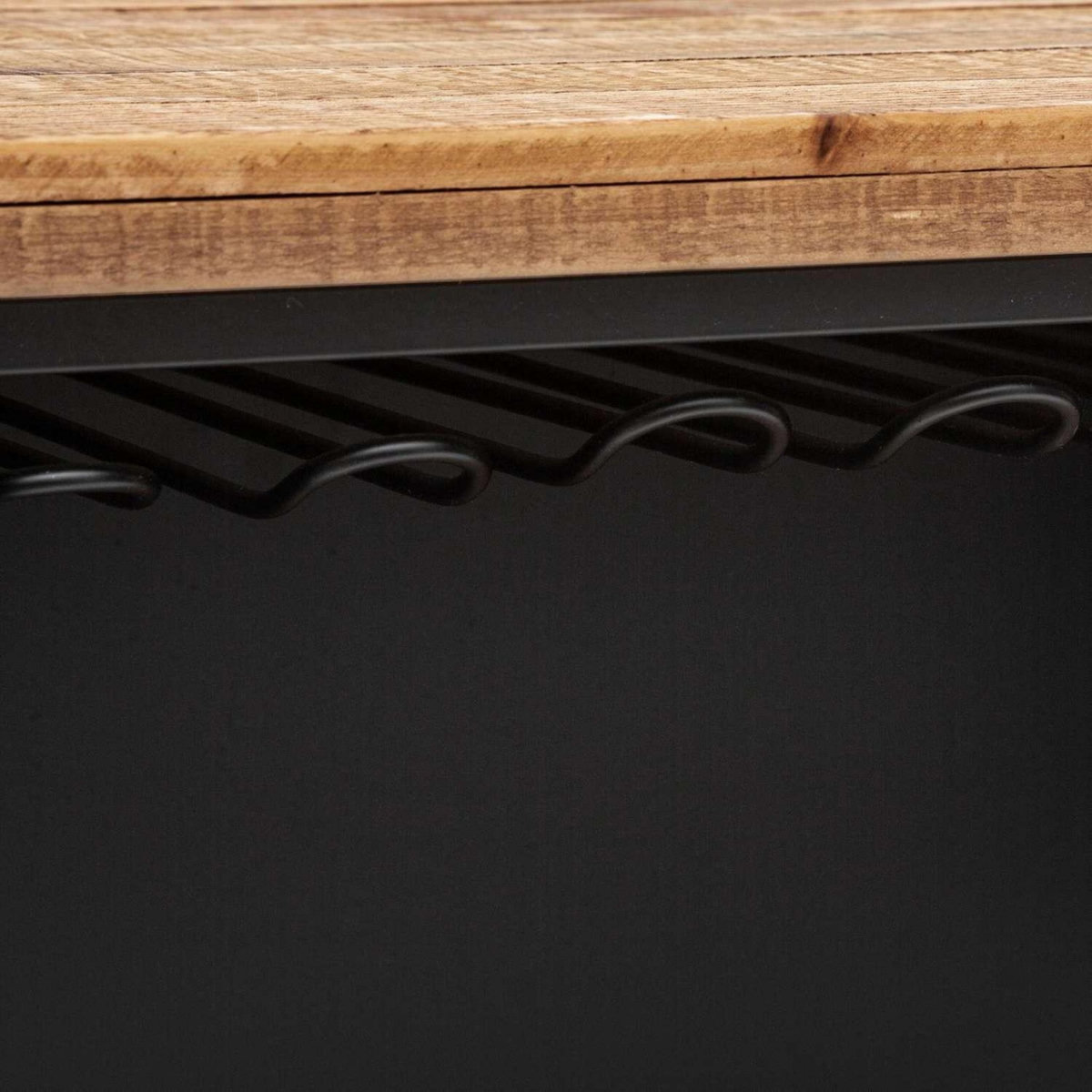 ATMOSPHERA Buffet 2 portes et 2 tiroirs en bois CIERNA - Noir et marron