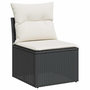 Voir la diapositive 5 : VIDAXL Salon de jardin 10 pcs avec coussins noir resine tressee