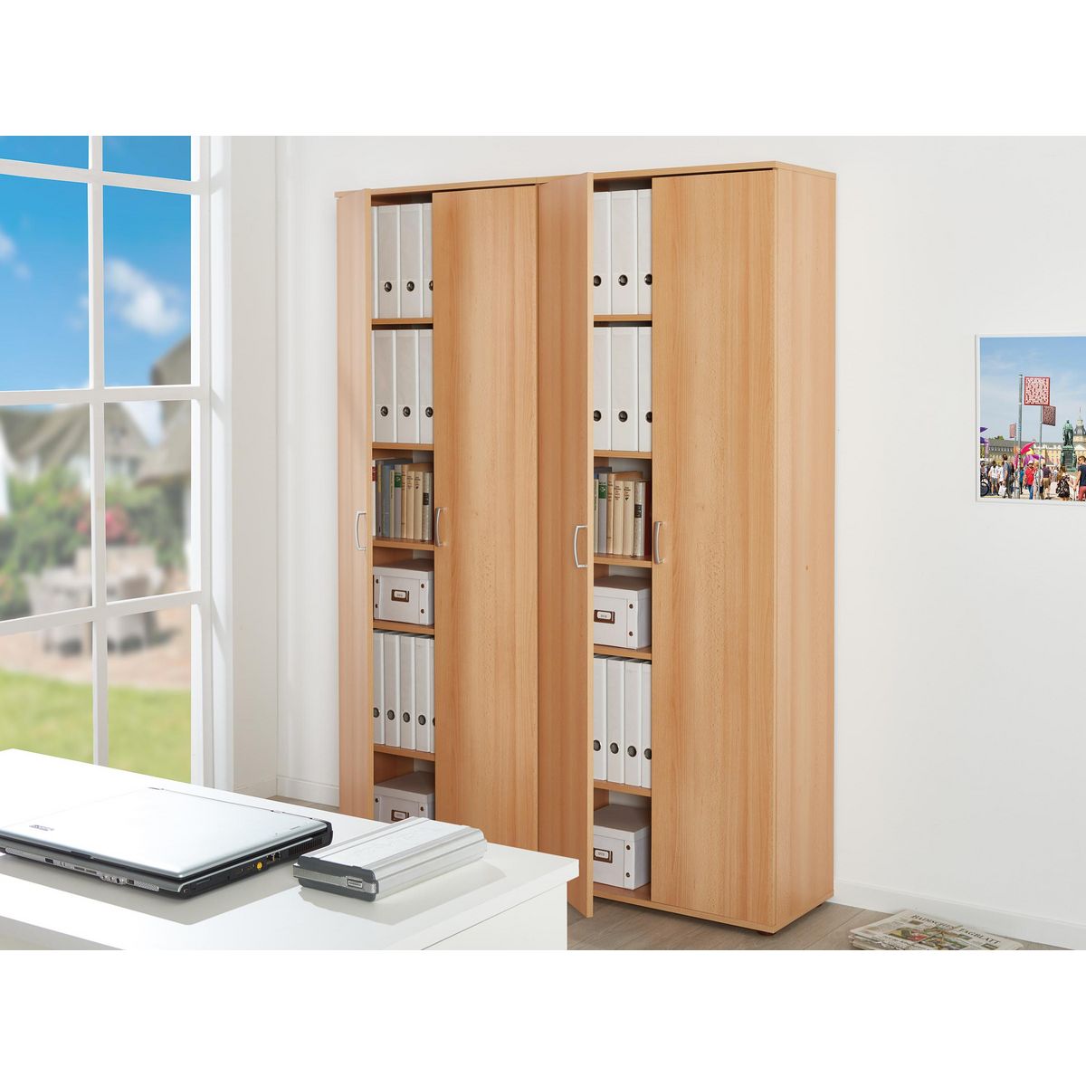 Armoire de rangement multifonctions 2 portes L70cm VISCONTI