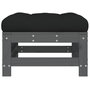 Voir la diapositive 4 : VIDAXL Repose-pieds de jardin coussins lot de 2 gris bois pin massif