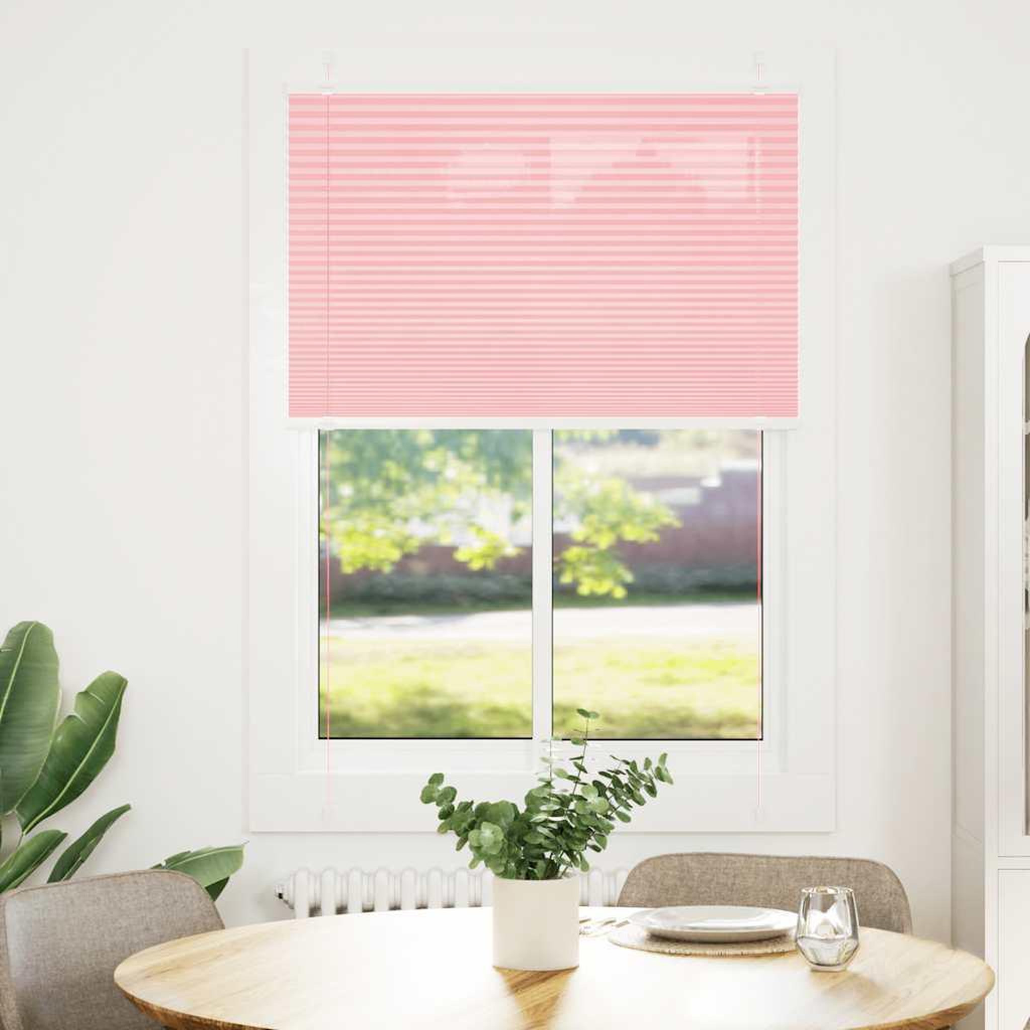 Voir la diapositive 2 : VIDAXL Store plisse rose 100x150 cm largeur du tissu 99,4cm polyester