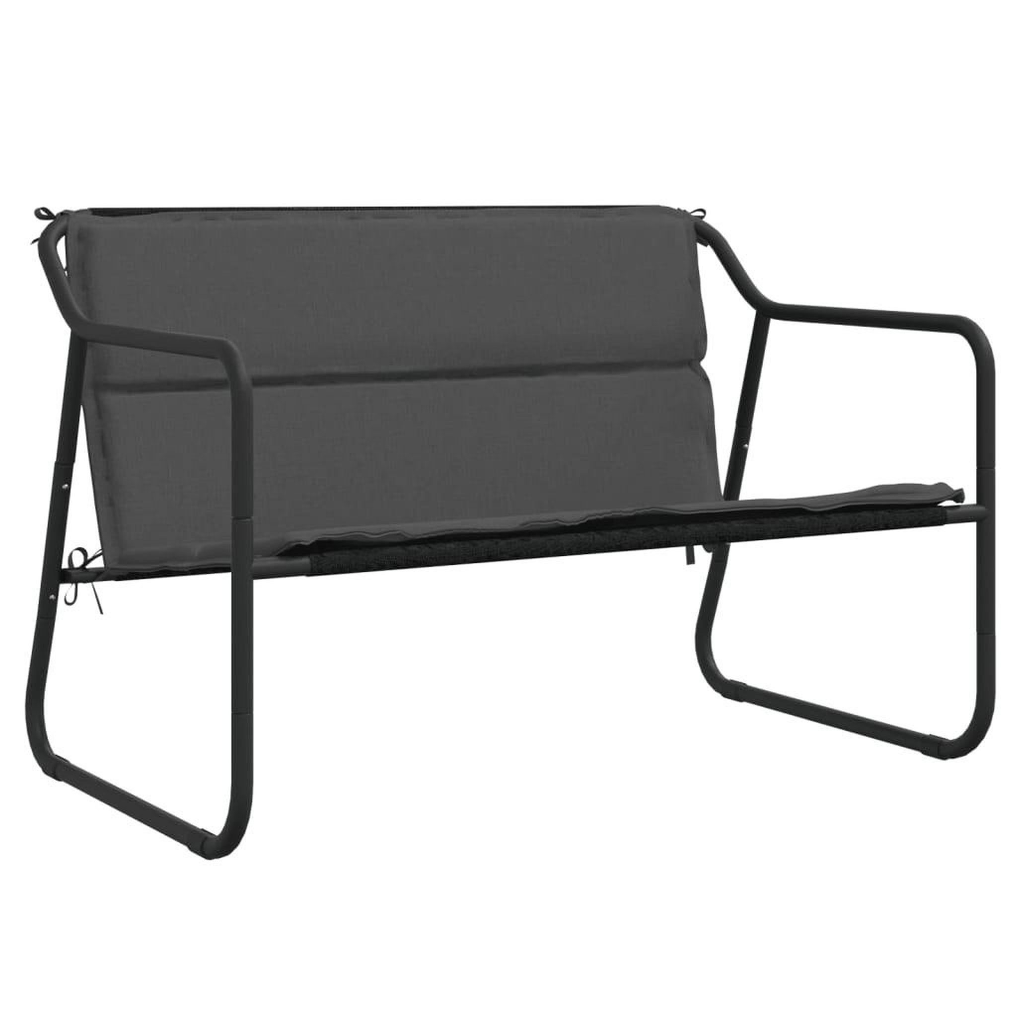 Voir la diapositive 5 : VIDAXL Salon de jardin avec coussins 4 pcs anthracite acier