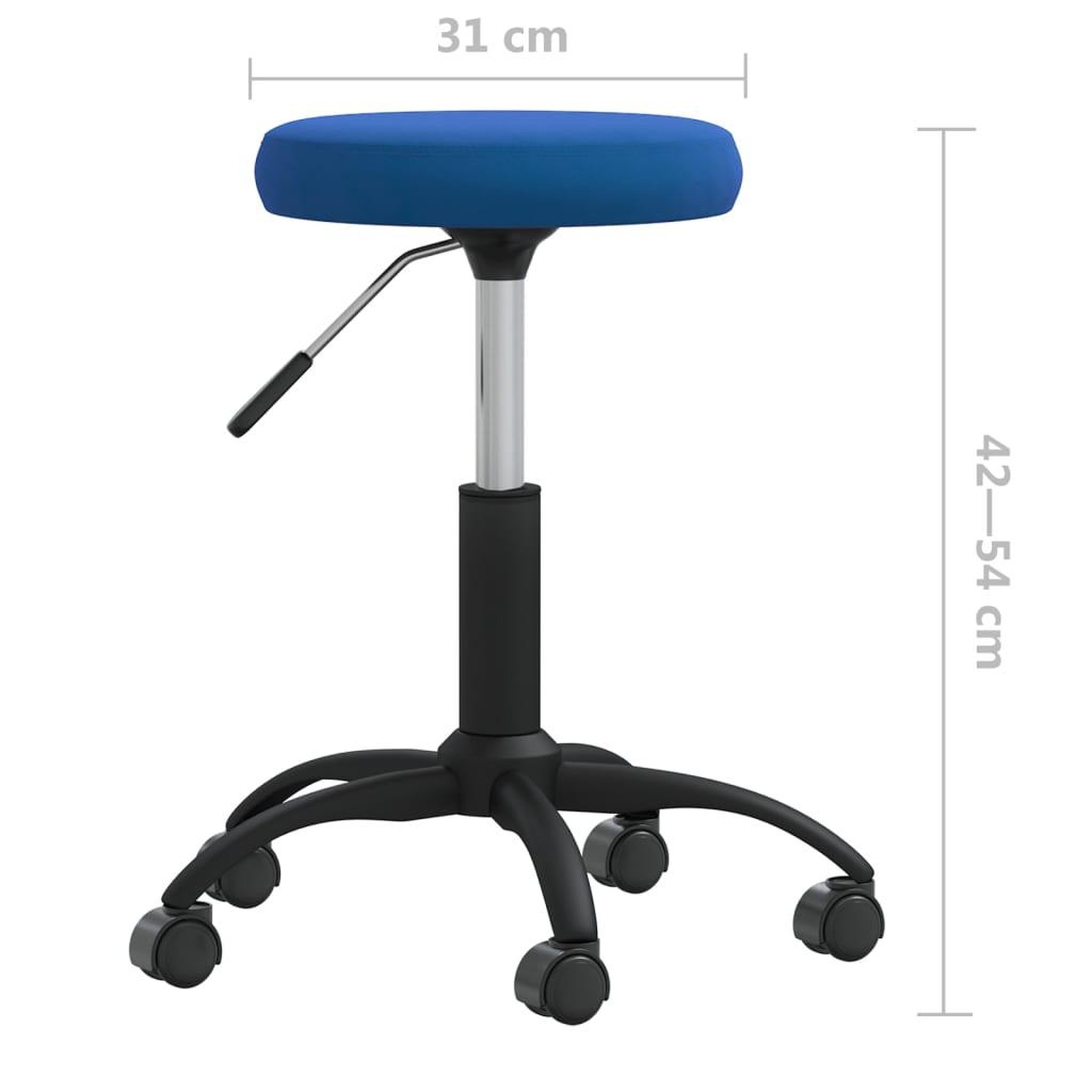Voir la diapositive 6 : VIDAXL Chaise pivotante de bureau Bleu Velours
