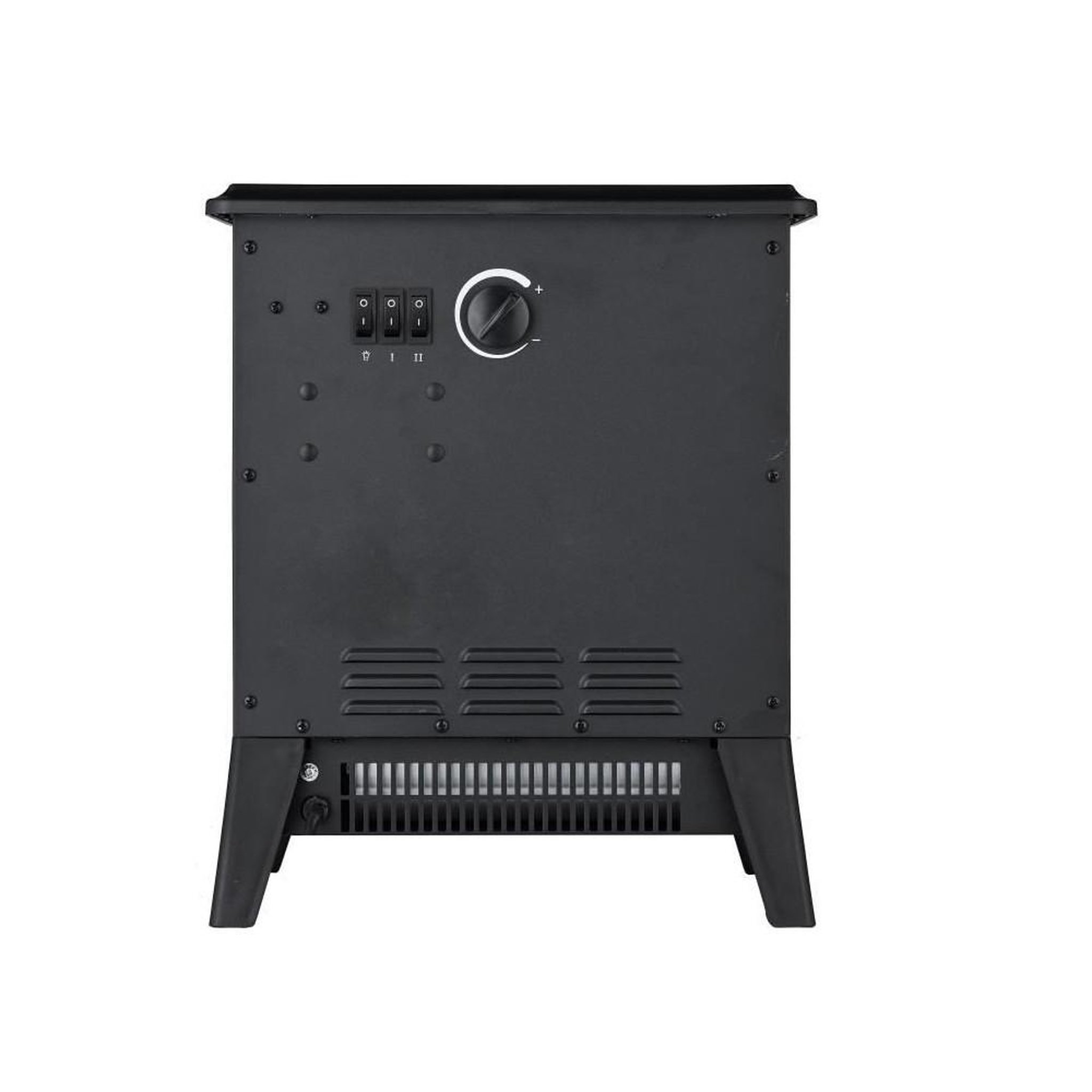 Voir la diapositive 2 : Warmtech Chauffage décoratif électrique effet cheminée horizontal noir 1850 W