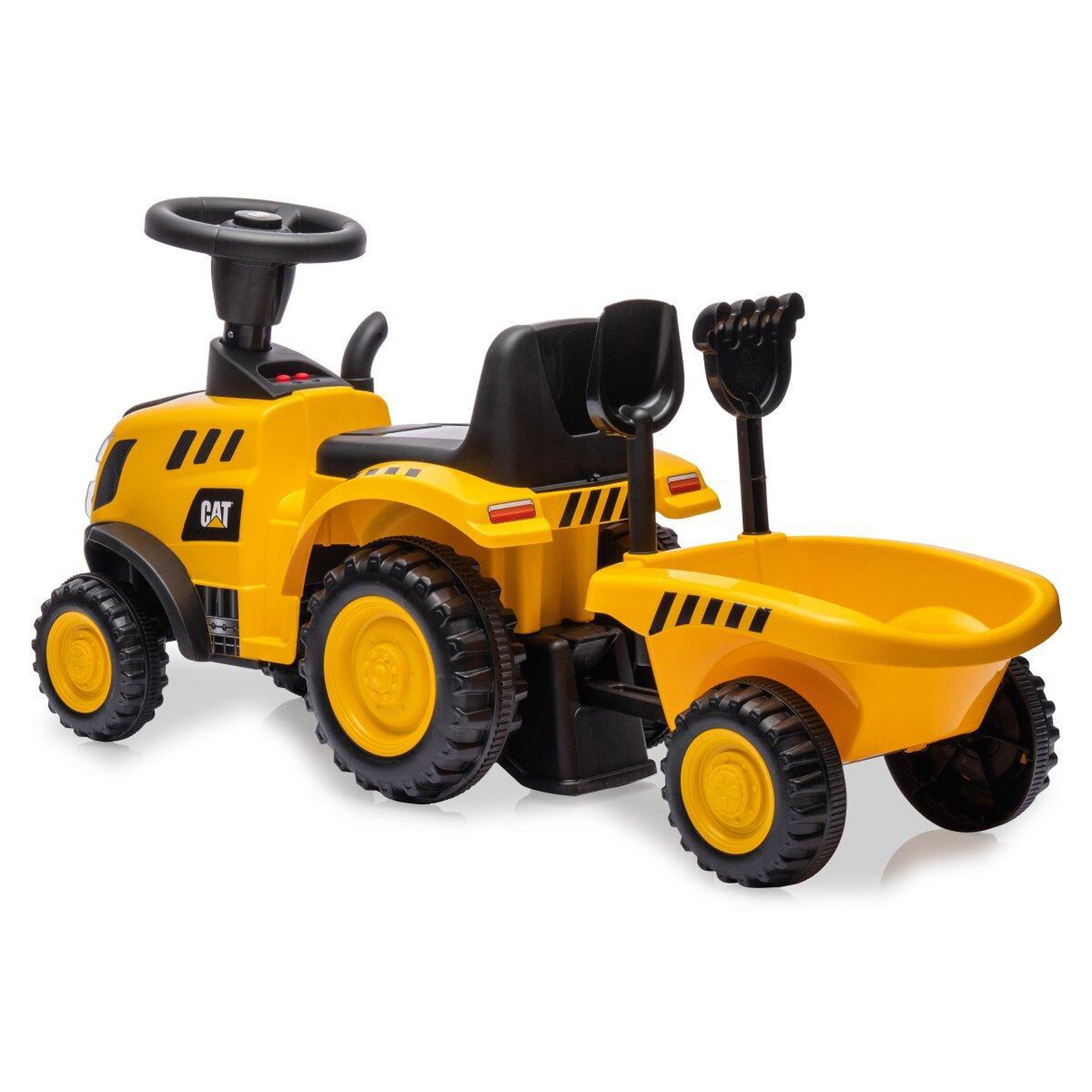 Voir la diapositive 2 : Jamara Porteur tracteur Cat jaune 2-en-1