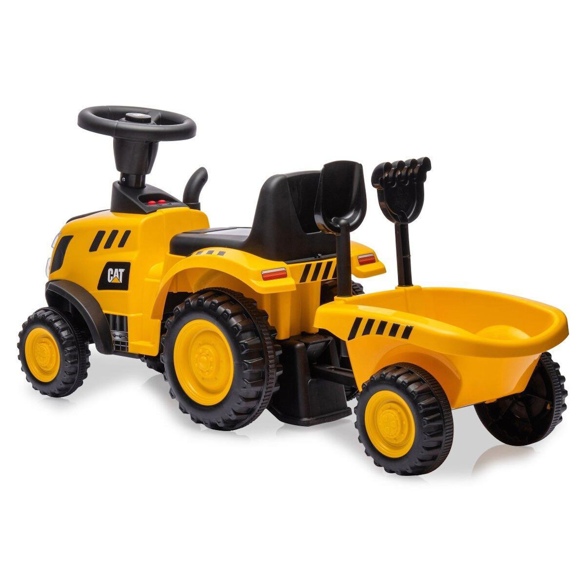 Jamara Porteur tracteur Cat jaune 2-en-1