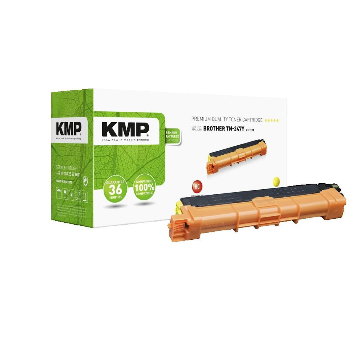 Brother Toner Compatible KMP B-T112X pour Brother TN-247Y Jaune 2300 pages