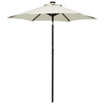 VIDAXL Parasol avec lumieres LED sable 200x211 cm aluminium