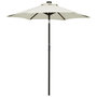 Voir la diapositive 1 : VIDAXL Parasol avec lumieres LED sable 200x211 cm aluminium