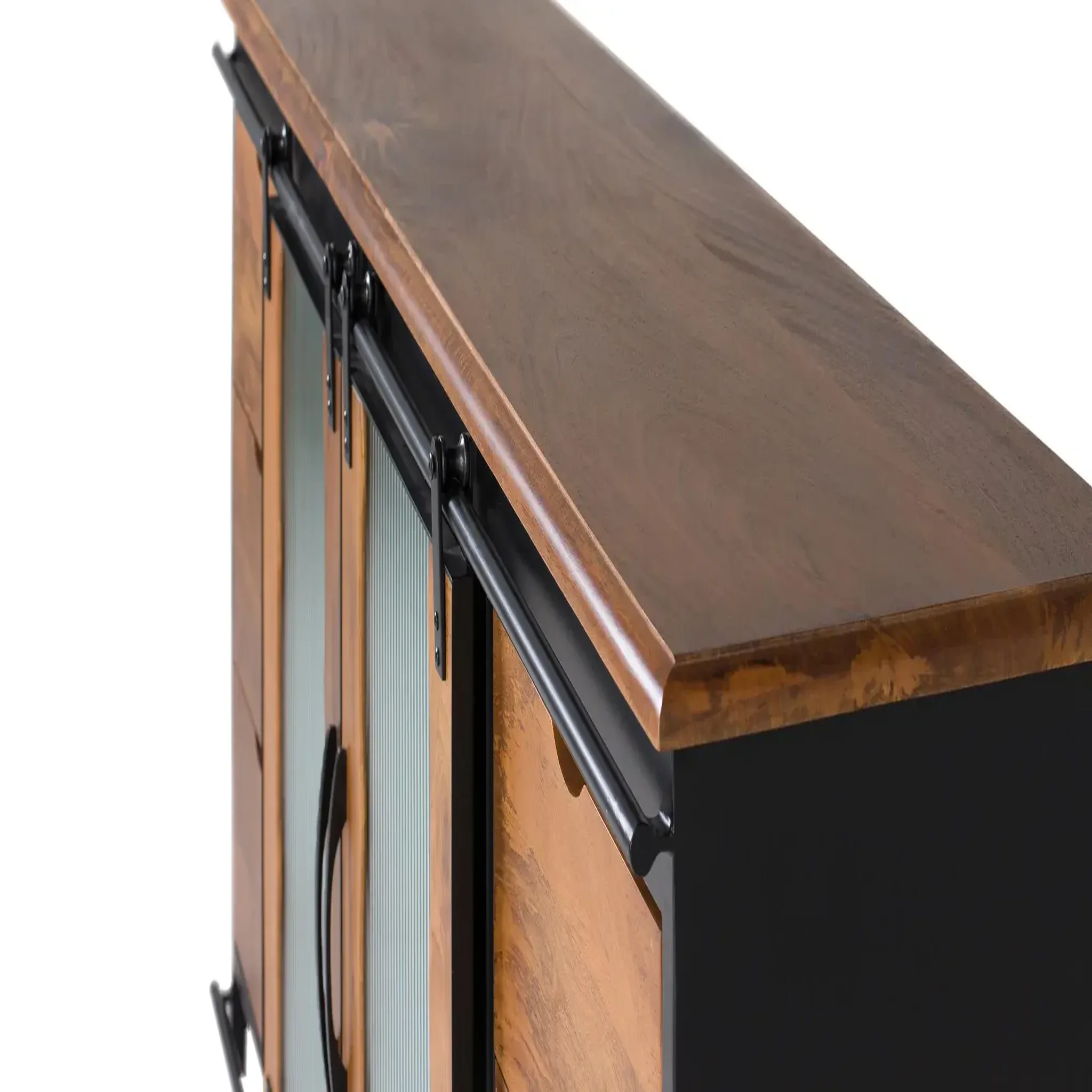 Voir la diapositive 2 : GINER Y COLOMER SL Buffet en bois de manguier et métal 190cm style industriel