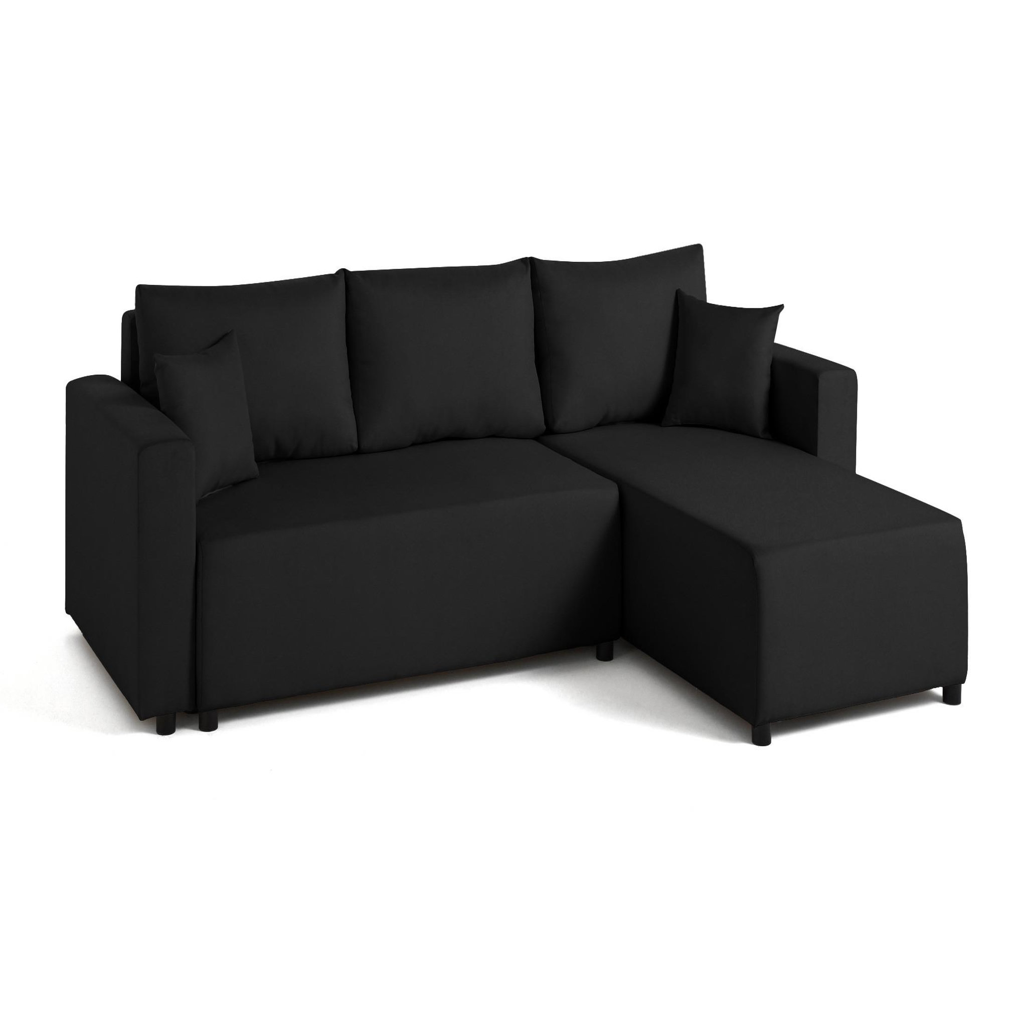Voir la diapositive 5 : BEST MOBILIER Regala - canapé d'angle réversible - 4 places - convertible avec coffre - en tissu