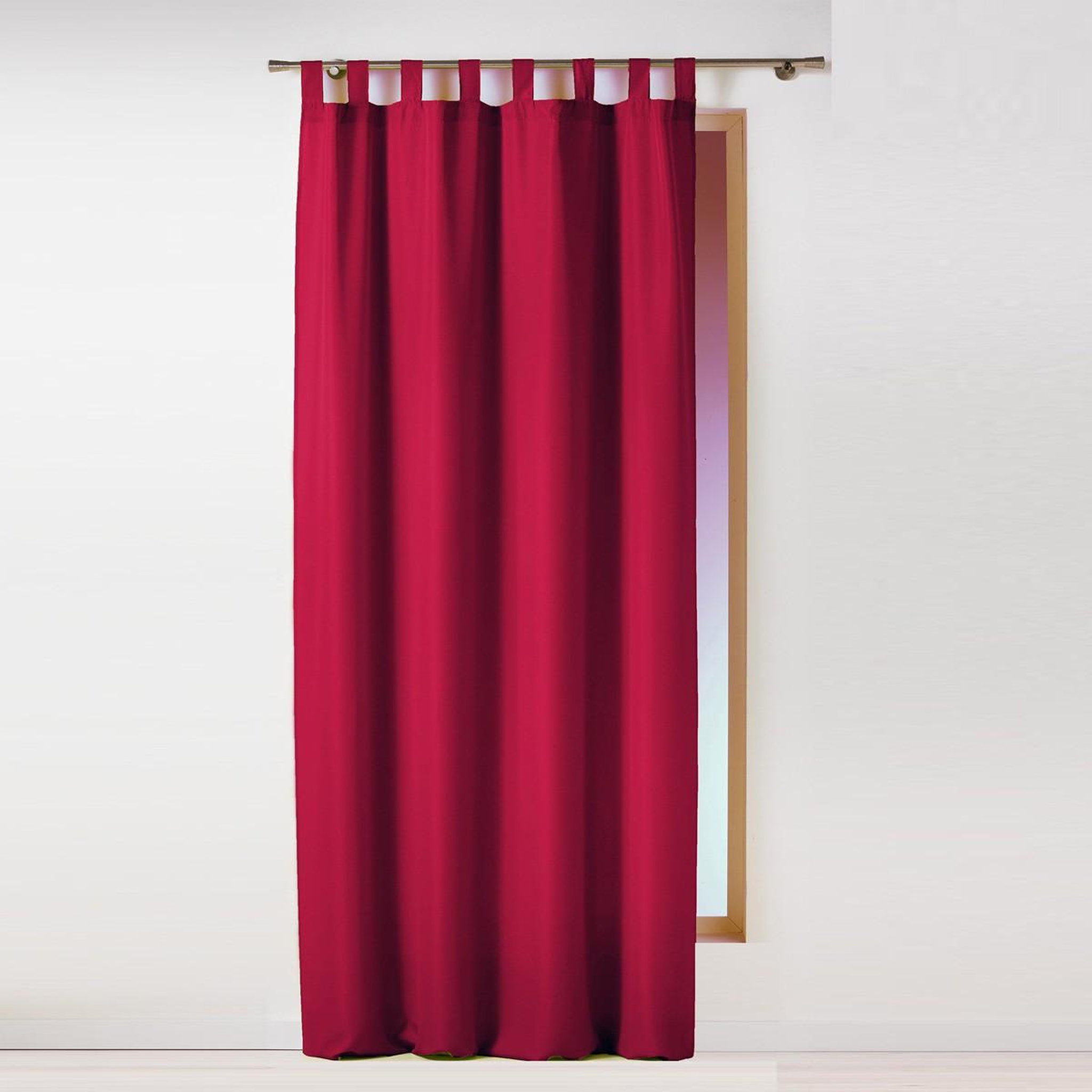 Voir la diapositive 1 : Douceur d'Intérieur Rideau à Passants  Essentiel  140x260cm Rouge