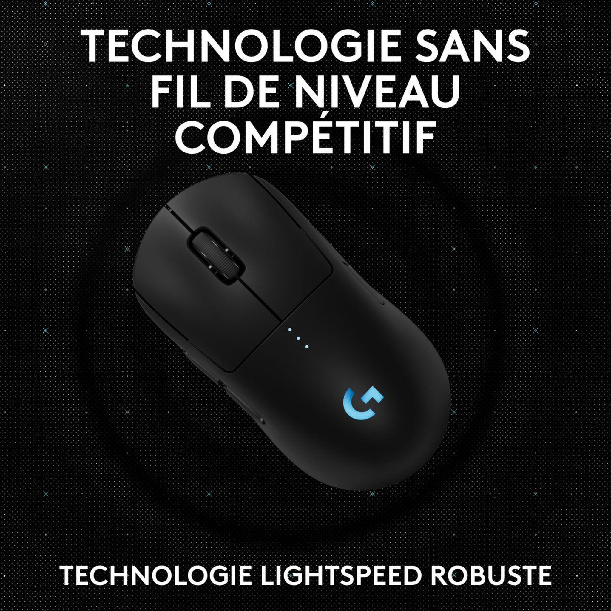 Voir la diapositive 5 : Logitech Souris gamer sans fil pro 2 lightspeed noir + pochette + dongle 8k hz