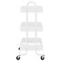 Voir la diapositive 4 : VIDAXL Chariot a 3 niveaux Blanc 43x34x79 cm Acier
