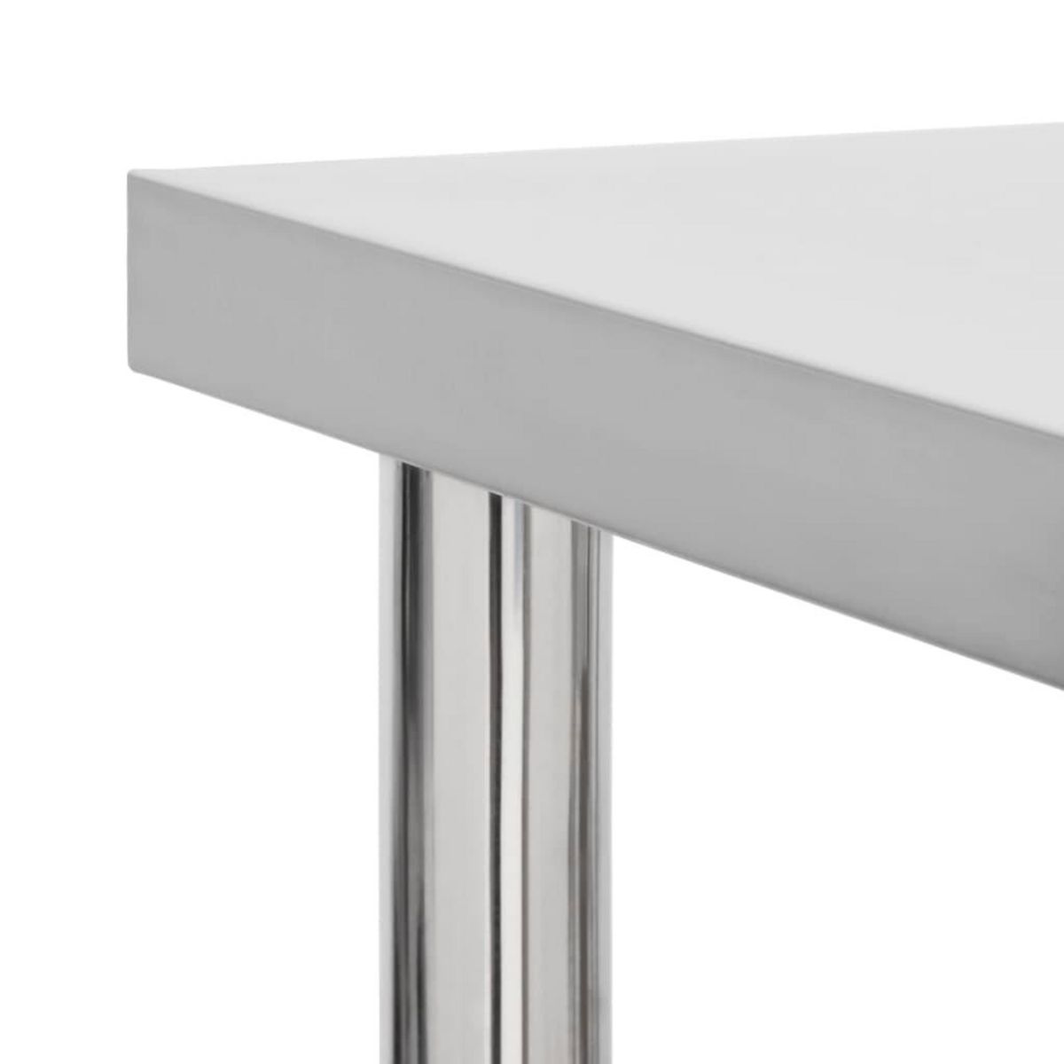 VIDAXL Table de travail de cuisine avec roues 60x45x85 cm Inox