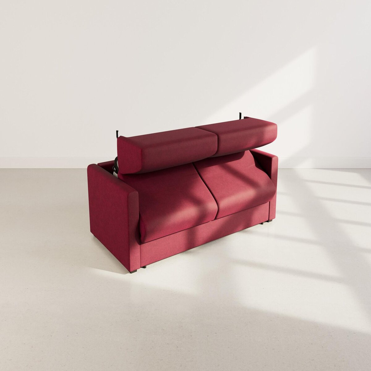 BEST MOBILIER Julia - canapé 3 places convertible express couchage quotidien 140 cm matelas 18 cm en tissu