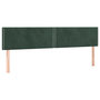 Voir la diapositive 2 : VIDAXL Tetes de lit 2 pcs Vert fonce 100x5x78/88 cm Velours