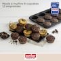 Voir la diapositive 2 : ZENKER Set pâtisserie avec moule à muffins 12 empreintes 38 x 26 cm, 2 bols à mixer, verre mesureur et spatule Zenker