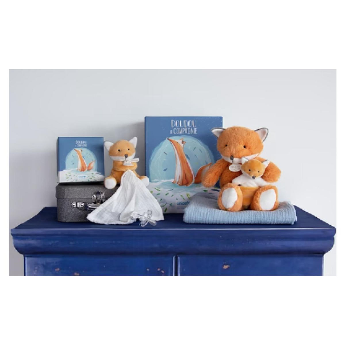 DOUDOU ET COMPAGNIE RENARD avec doudou attache-sucette