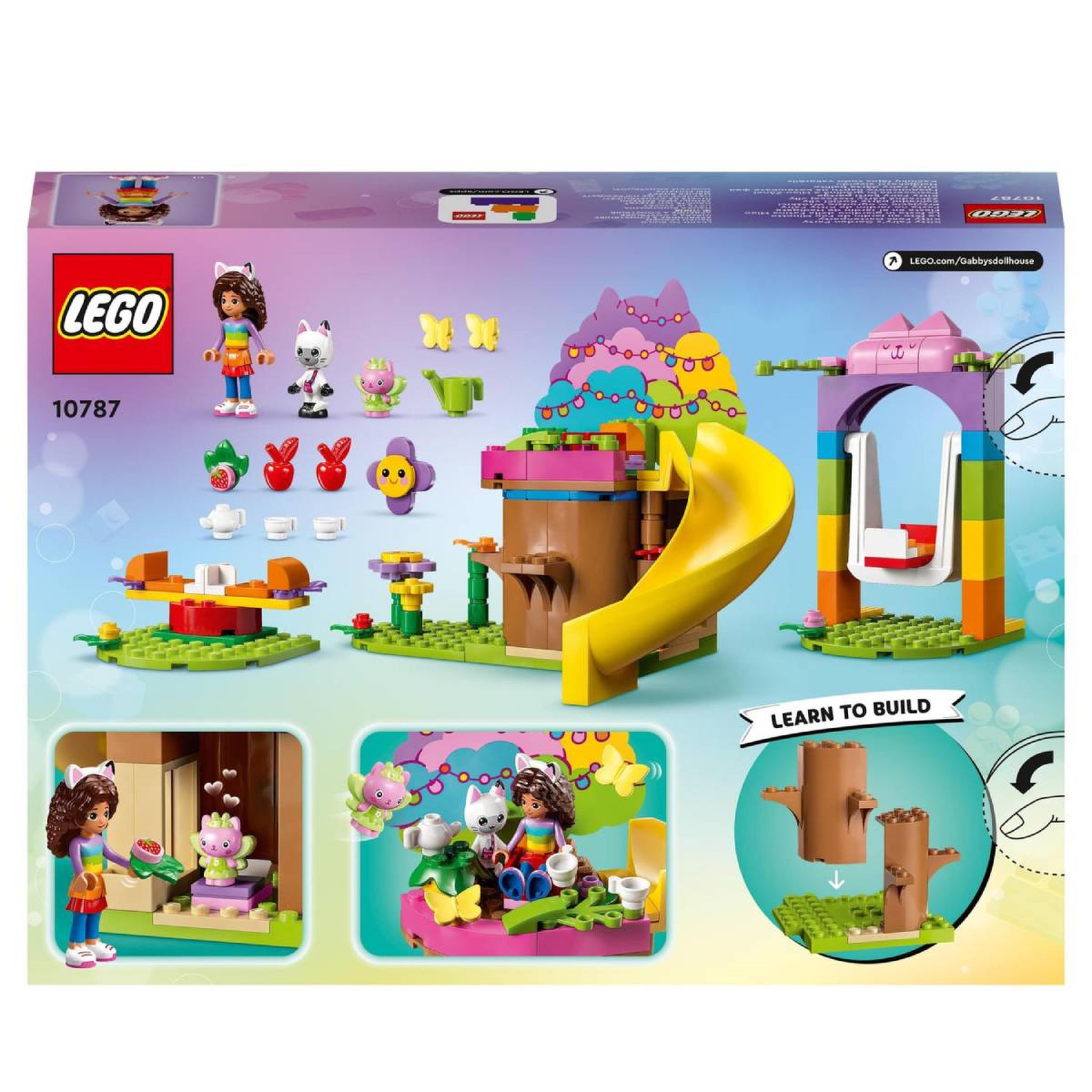 Voir la diapositive 7 : LEGO 10787 Gabby et la Maison Magique La Fête au Jardin de Fée Minette, Jouet avec Figurines plus Cabane dans l&rsquo;Arbre, Toboggan et Manège, Cadeau Filles, Garçons, Enfants Dès 4 Ans