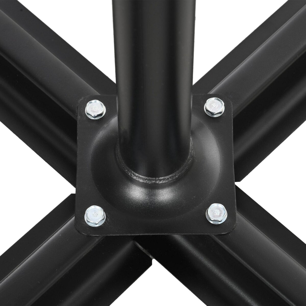 OUTSUNNY Parasol déporté grande taille dim. Ø2,95 x 2,6H m manivelle pied en croix 8 baleines gris