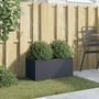 Voir la diapositive 3 : VIDAXL Jardiniere anthracite 62x30x29 cm acier