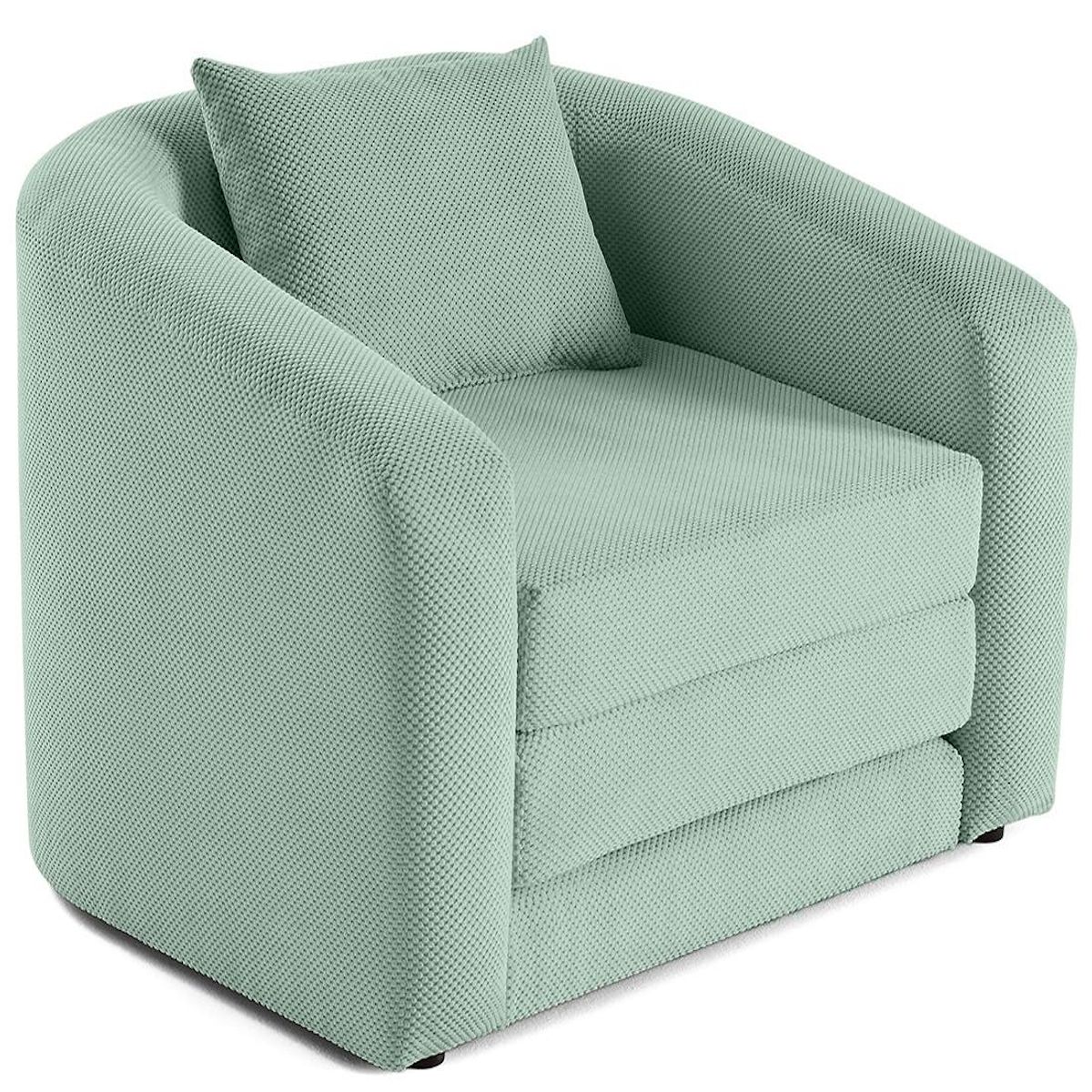 BEST MOBILIER Nuvia - canapé convertible déplimousse 1 place en velours texturé