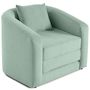 Voir la diapositive 2 : BEST MOBILIER Nuvia - canapé convertible déplimousse 1 place en velours texturé