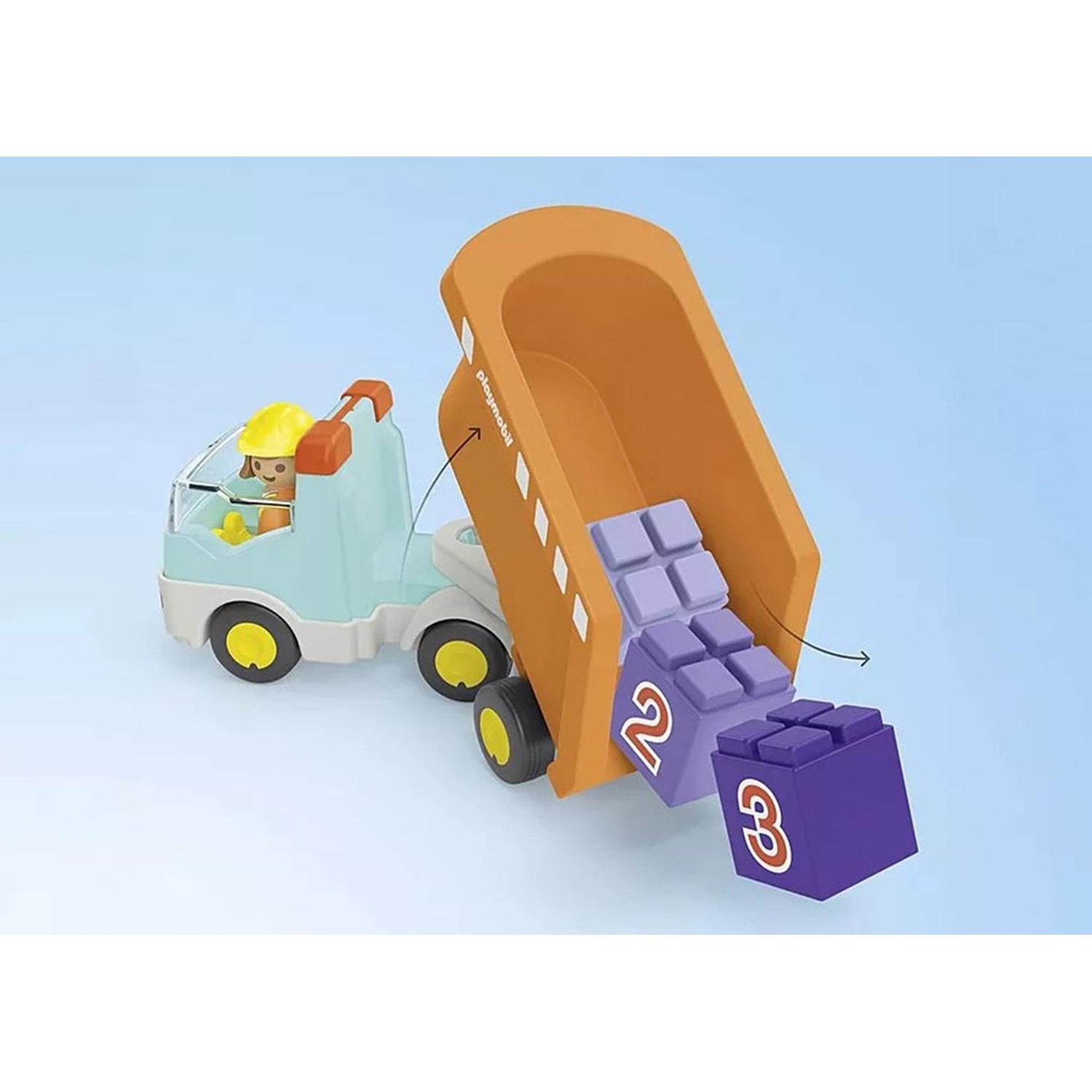 Voir la diapositive 5 : PLAYMOBIL PLAYMOBIL Junior 71685 Camion benne, Des 12 mois