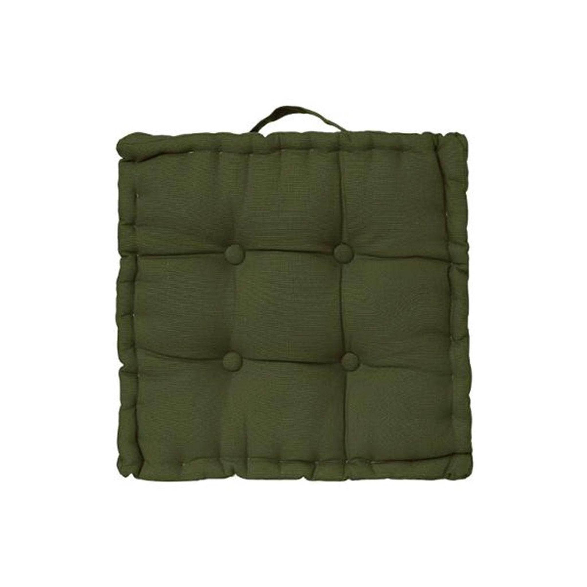 ATMOSPHERA Coussin de sol  dorian  40x40cm vert kaki